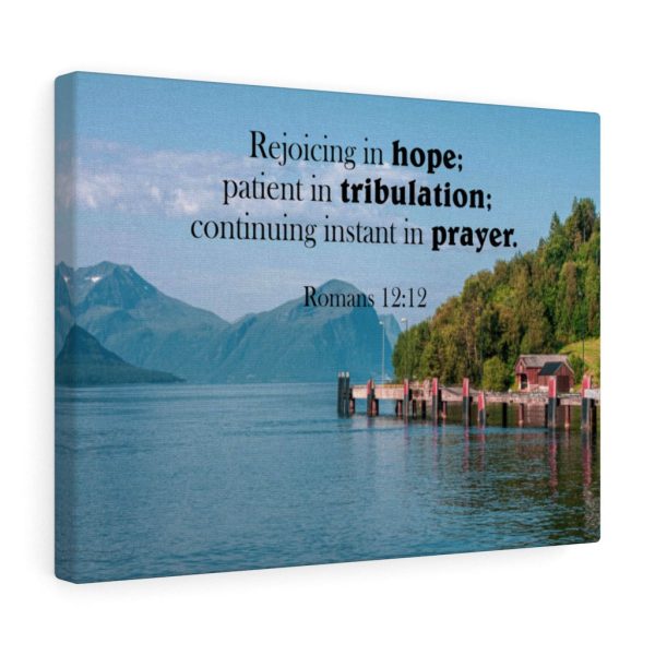 Scripture Canvas Rejoicing in Hope Romans 12:12 Christian Bible Verse Meaningful Framed Prints, Canvas Paintings - Image 4