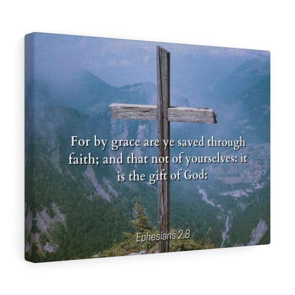 Scripture Canvas Saved Through Faith Ephesians 2:8 Christian Bible Verse Meaningful Framed Prints, Canvas Paintings - Image 4