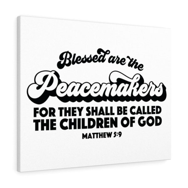 Scripture Canvas Peacemakers Matthew 5:9 Christian Bible Verse Meaningful Framed Prints, Canvas Paintings