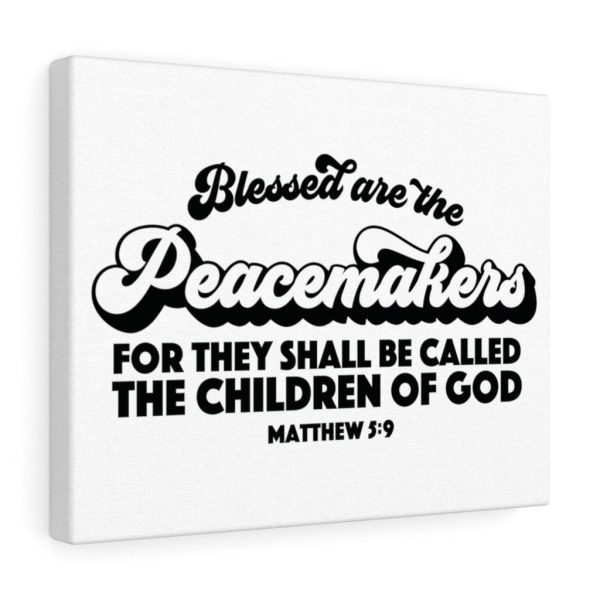 Scripture Canvas Peacemakers Matthew 5:9 Christian Bible Verse Meaningful Framed Prints, Canvas Paintings - Image 3