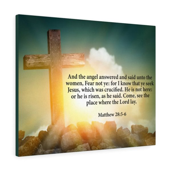 Bible Verse Canvas Fear Not Ye Matthew 28:5-6 Christian Scripture Ready to Hang Faith Print Framed Prints, Canvas Paintings - Image 3