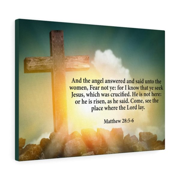 Bible Verse Canvas Fear Not Ye Matthew 28:5-6 Christian Scripture Ready to Hang Faith Print Framed Prints, Canvas Paintings - Image 2