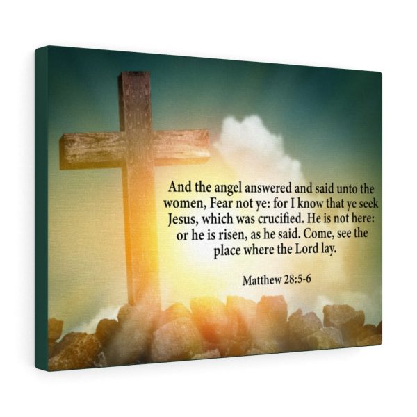 Bible Verse Canvas Fear Not Ye Matthew 28:5-6 Christian Scripture Ready to Hang Faith Print Framed Prints, Canvas Paintings