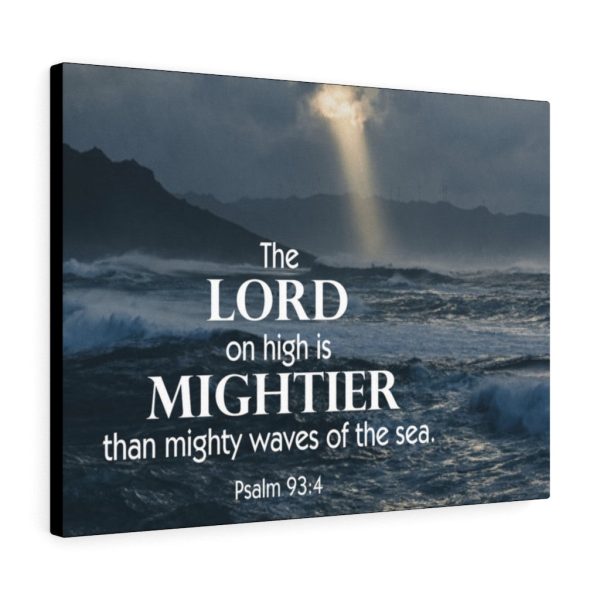 Bible Verse Canvas Mightier Psalm 93:4 Christian Framed Prints, Canvas Paintings - Image 3