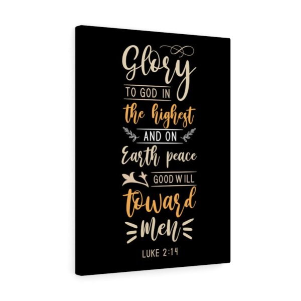 Scripture Canvas Good Will Luke 2:14 Christian Bible Verse Meaningful Framed Prints, Canvas Paintings - Image 5