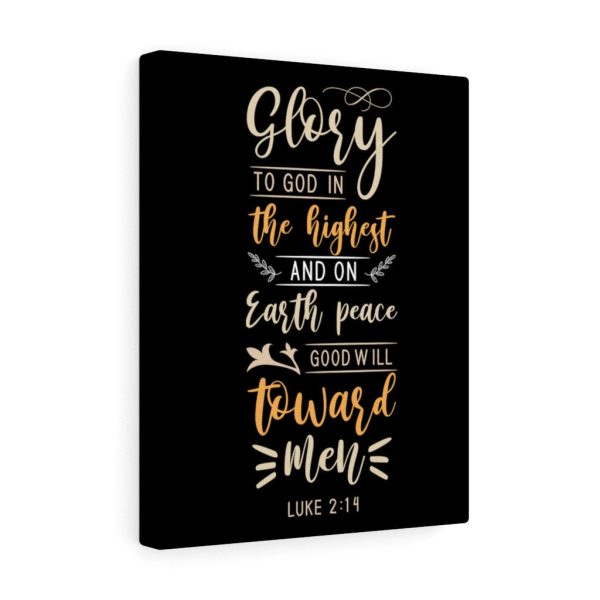 Scripture Canvas Good Will Luke 2:14 Christian Bible Verse Meaningful Framed Prints, Canvas Paintings - Image 3