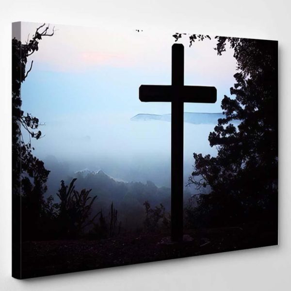 Illustration Digital Painting Style Christian Cross Christian Premium Multi Canvas Prints, Multi Piece Panel Canvas Luxury Gallery Wall Fine Art Print