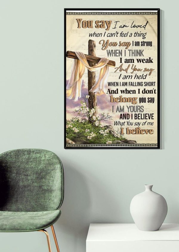 You Say Lyrics Vintage Gallery Canvas Painting For Christian Lauren Daigle Fan Canvas Gallery Painting Wrapped Canvas Framed Prints, Canvas Paintings - Image 4