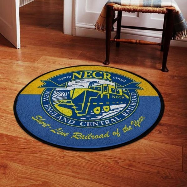 Necrr Round Mat New England Central Railroad Round Floor Mat Room Rugs Carpet Outdoor Rug Washable Rugs