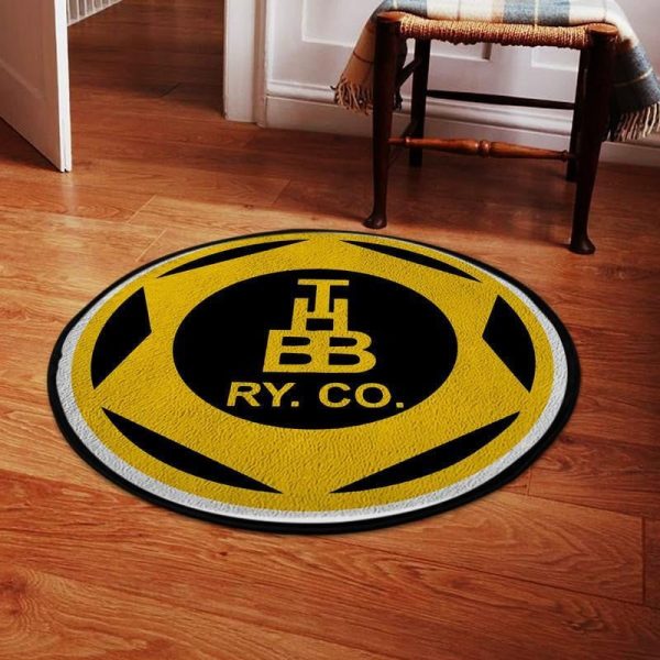 Hbtrr Living Room Round Mat Circle Rug Houston Belt And Terminal (Hb&T) Railway Railroad