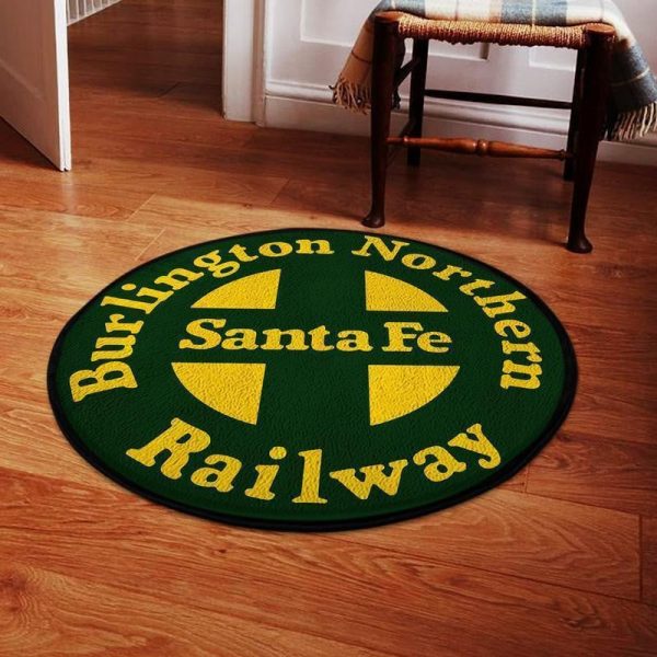 Santafe Round Mat Burlington Northern Santa Fe Railway Round Floor Mat Room Rugs Carpet Outdoor Rug Washable Rugs