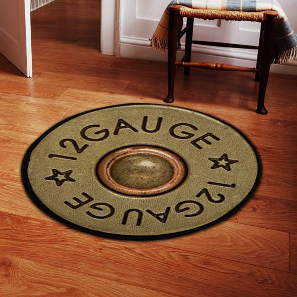 Hunting 12 Guage Round Rug 10553