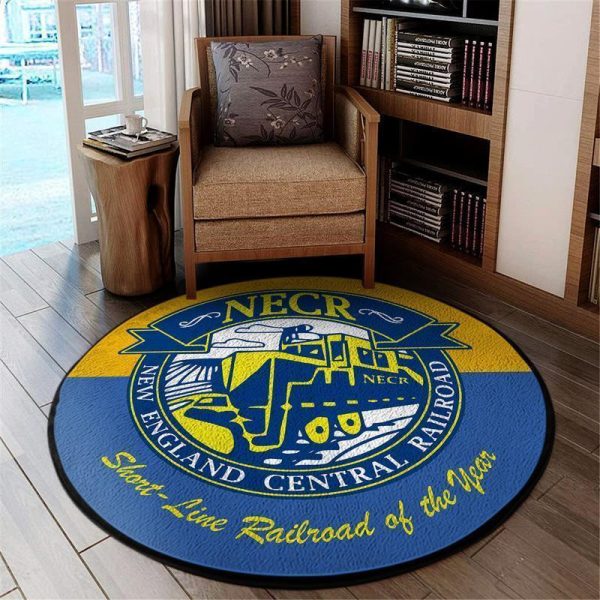 Necrr Round Mat New England Central Railroad Round Floor Mat Room Rugs Carpet Outdoor Rug Washable Rugs - Image 2