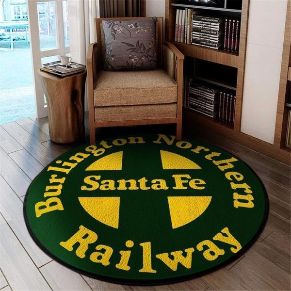 Santafe Round Mat Burlington Northern Santa Fe Railway Round Floor Mat Room Rugs Carpet Outdoor Rug Washable Rugs - Image 2