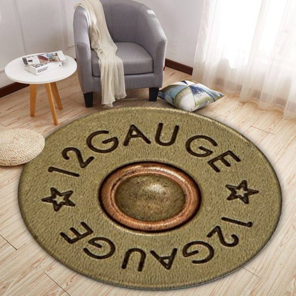 Hunting 12 Guage Round Rug 10553 - Image 3