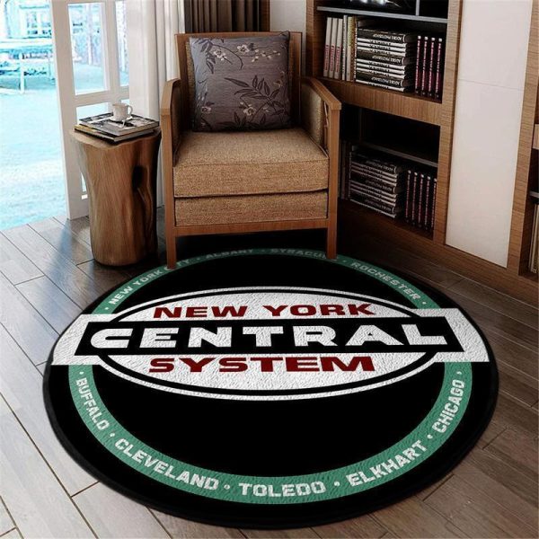 Ncr Round Mat New York Central Railroad Round Floor Mat Room Rugs Carpet Outdoor Rug Washable Rugs - Image 2