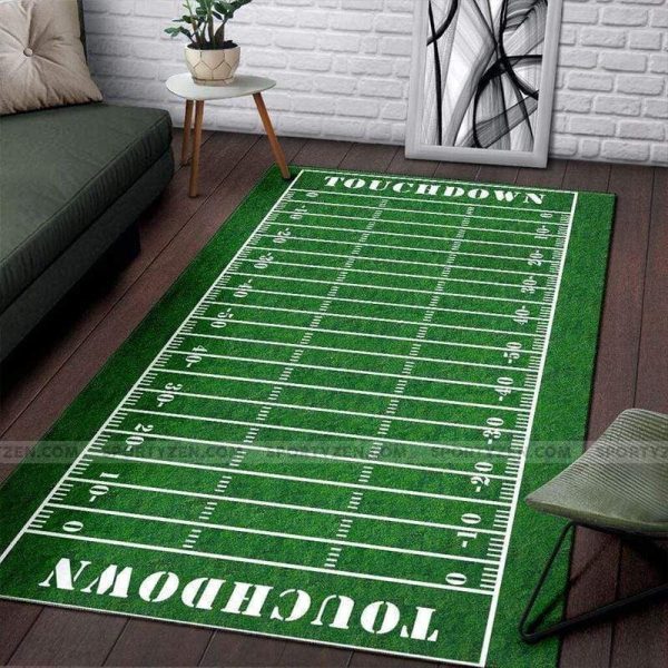 Football Field Rectangle Rug Carpet Washable Rugs