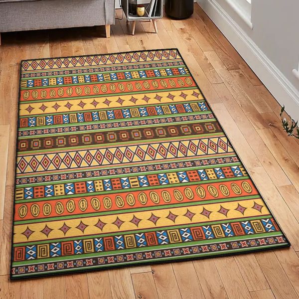 Africa Lovers Dining Room Rug African Rug Rectangle Rugs Washable Area Rug Non-Slip Carpet For Living Room Bedroom