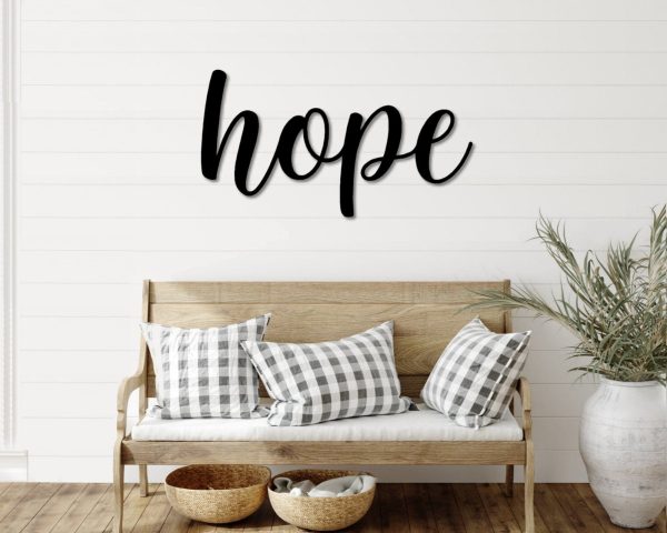 Hope Metal Word Art, Kembara Script Word Art, Indoor Outdoor Hope Meta - Image 2