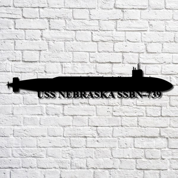 Uss Nebraska Ssbn739 Navy Ship Metal Art, Gift For Navy Veteran, Navy