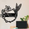 Personalized Flower Garden Name Sign Custom Metal Wall Art Gift, Decor - Image 2