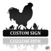(up To 4 Chicks) Rooster And Chicks Custom Name Metal Sign Farmhouse D - Image 2