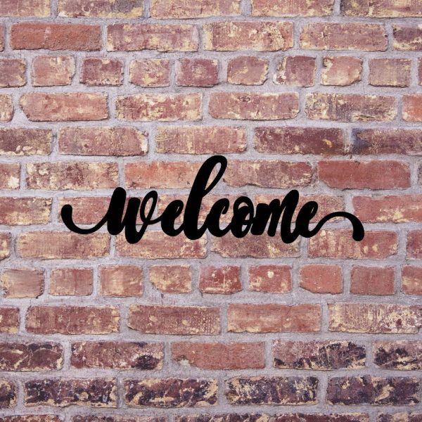 Welcome Sign Cut Metal Sign Wall Decor Metal Sign Metal Art Decoration