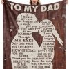 Fathers Day to My Dad Gifts from Daughter Blanket
