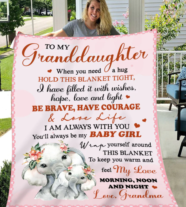 Personalized Blanket - To My Granddaughter Blanket From Grandma - Elep