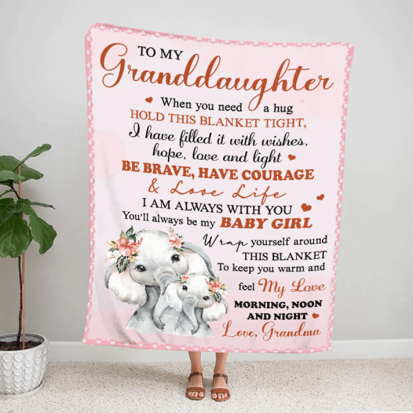 Personalized Blanket - To My Granddaughter Blanket From Grandma - Elep - Image 2