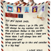 Fathers Day to My Dad Gifts from Daughter Blanket - Image 4