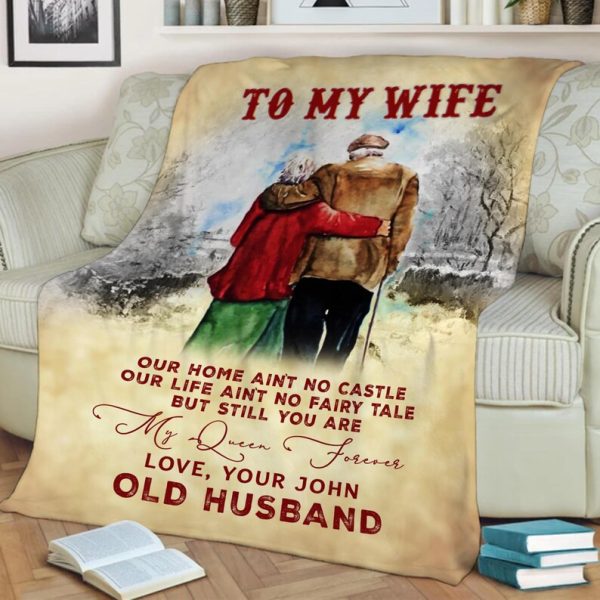 Valentine Day Gift To My Queen Forever, To My Wife Customized Blanket, - Image 2