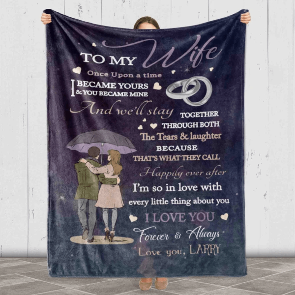 To My Wife Blanket Custom Name Blanket Old Couple Blanket Love Blanket - Image 5