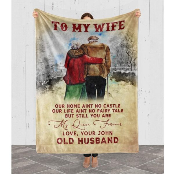 Valentine Day Gift To My Queen Forever, To My Wife Customized Blanket, - Image 4