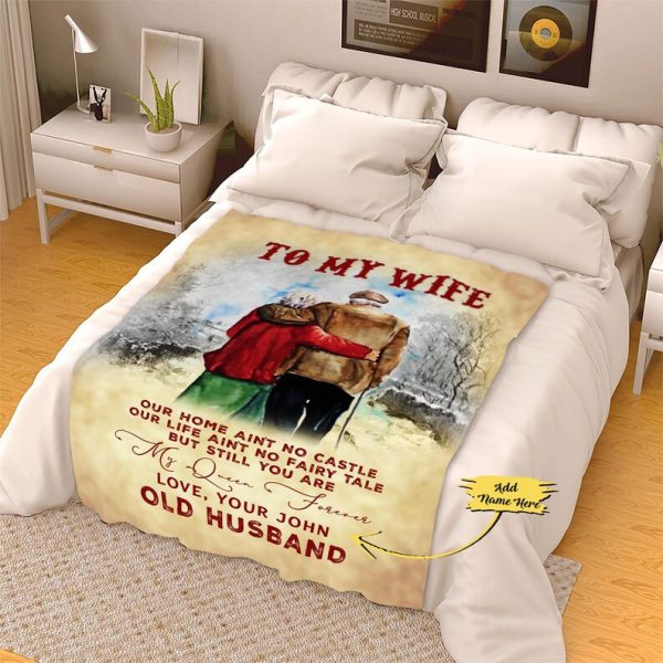 Valentine Day Gift To My Queen Forever, To My Wife Customized Blanket, - Image 5