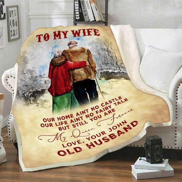 Valentine Day Gift To My Queen Forever, To My Wife Customized Blanket, - Image 6