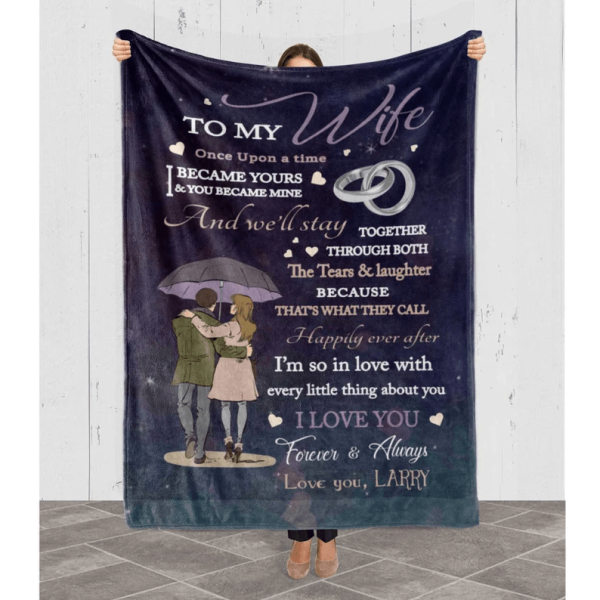 To My Wife Blanket Custom Name Blanket Old Couple Blanket Love Blanket - Image 8