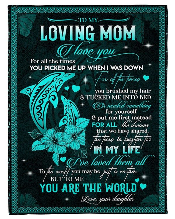 Dolphins I Love You For All The Times Daughter Gifts For Mom Fleece Bl