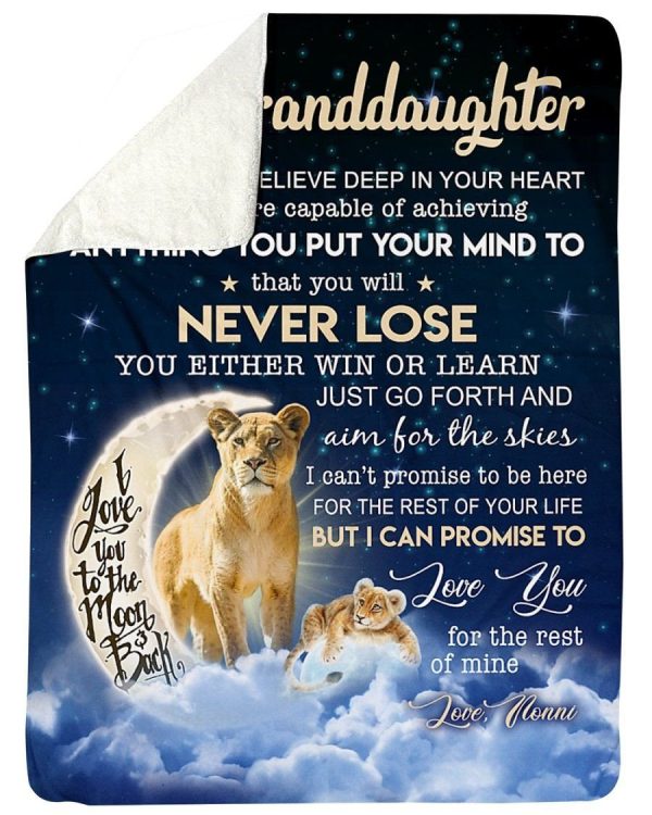 Lovely Message From Nonni For Granddaughters Fleece Blanket