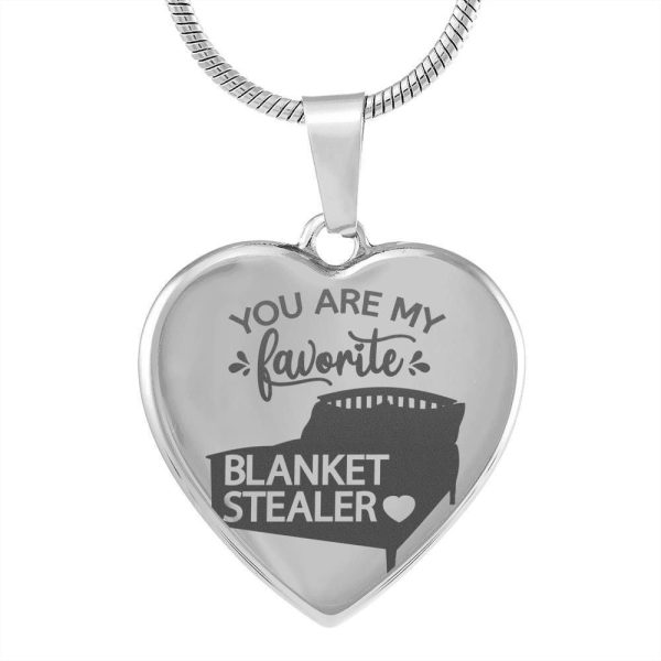 Gift For Wife Silver Heart Pendant Necklace You Are My Favorite Blanke - Image 2