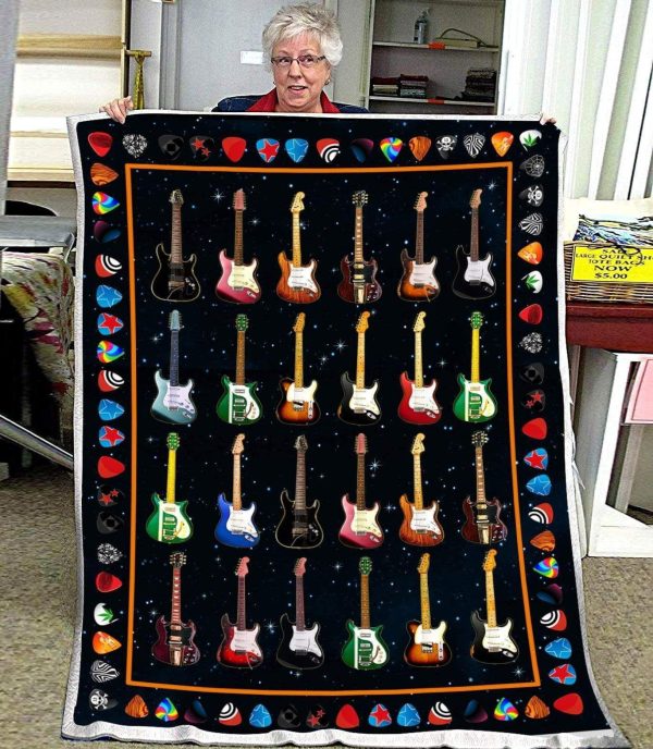 Blanket Guitar Colorful Design Gift For Guitar Lovers - Image 2