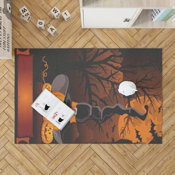 Perfect Halloween Home Depot Carpet Scary Pumpkin bed room Indoor Outdoor Area Rug Carpet 2 - Image 2