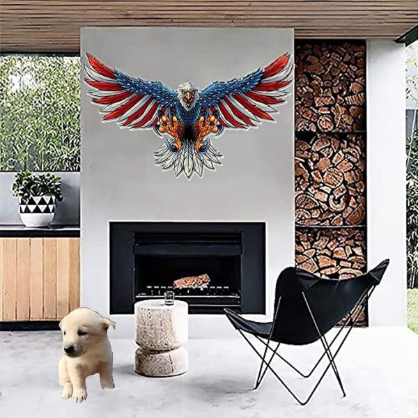 Bald Eagle Iron Flying Eagle Crafts Cut Metal Sign Decorations - Image 3