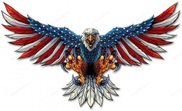 Bald Eagle Iron Flying Eagle Crafts Cut Metal Sign Decorations