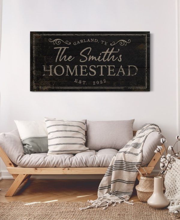 Personalized Homestead Sign Family Name Wall Art Rustic Vintage Farmho - Image 3