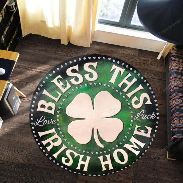 Bless This Irish Home Living Room Round Mat Circle Rug - Image 2