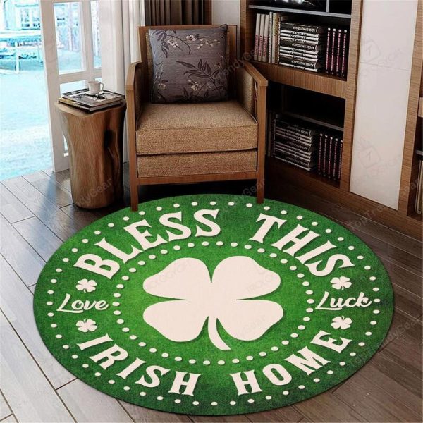 Bless This Irish Home Living Room Round Mat Circle Rug - Image 3