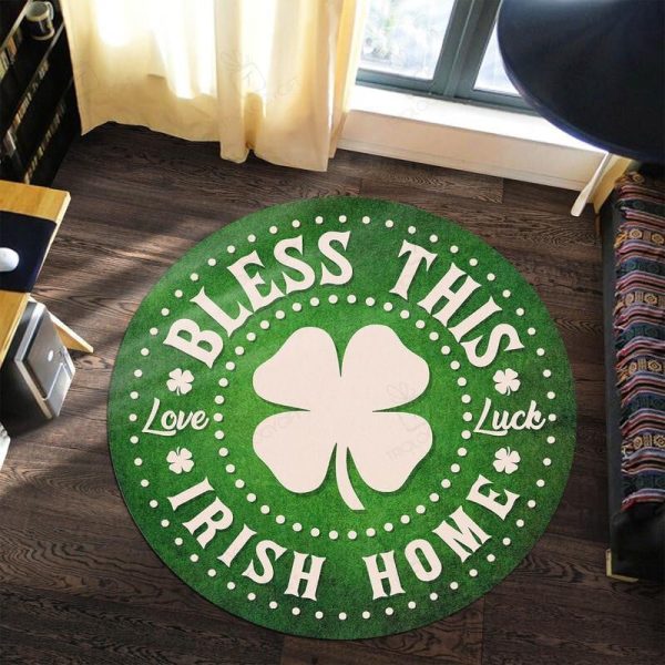 Bless This Irish Home Living Room Round Mat Circle Rug