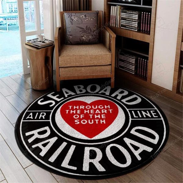 Sal Living Room Round Mat Circle Rug Sal Seaboard Air Line Railroad - Image 2