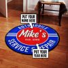 Personalized Automotive Repair Shop Round Mat Round Floor Mat Room Rugs Carpet Outdoor Rug Washable Rugs - Image 3
